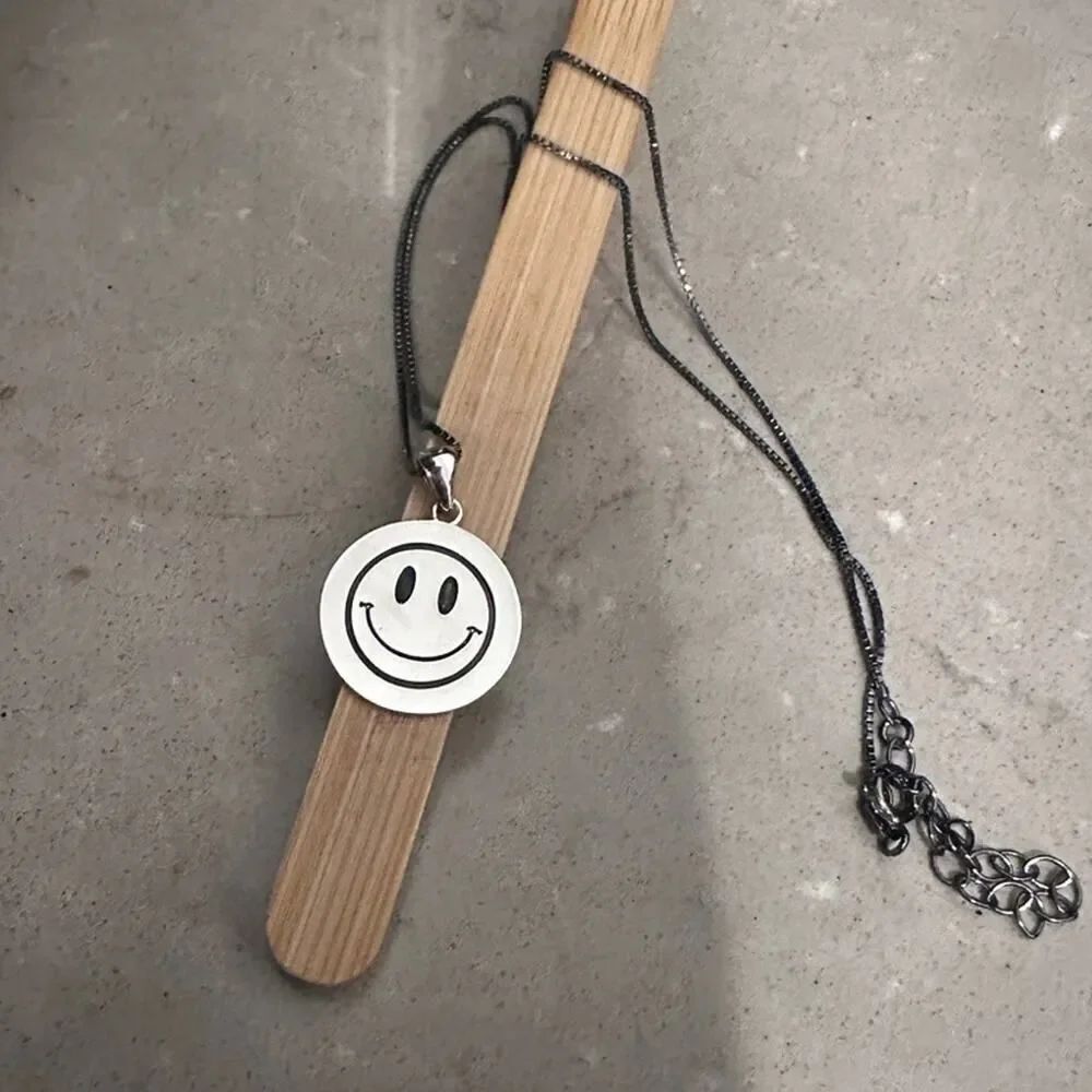 Sterling Silver Smiley Face Necklace – “Smile You’re Beautiful”